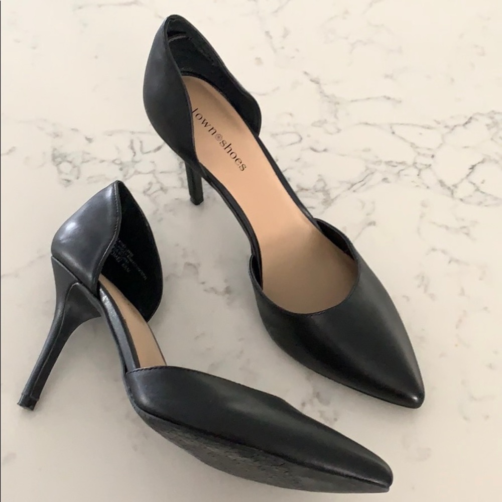 Leather Black Heels